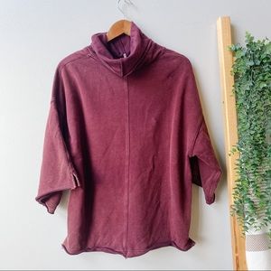 Free People Cowl Neck Relaxed Sleeve Sweater